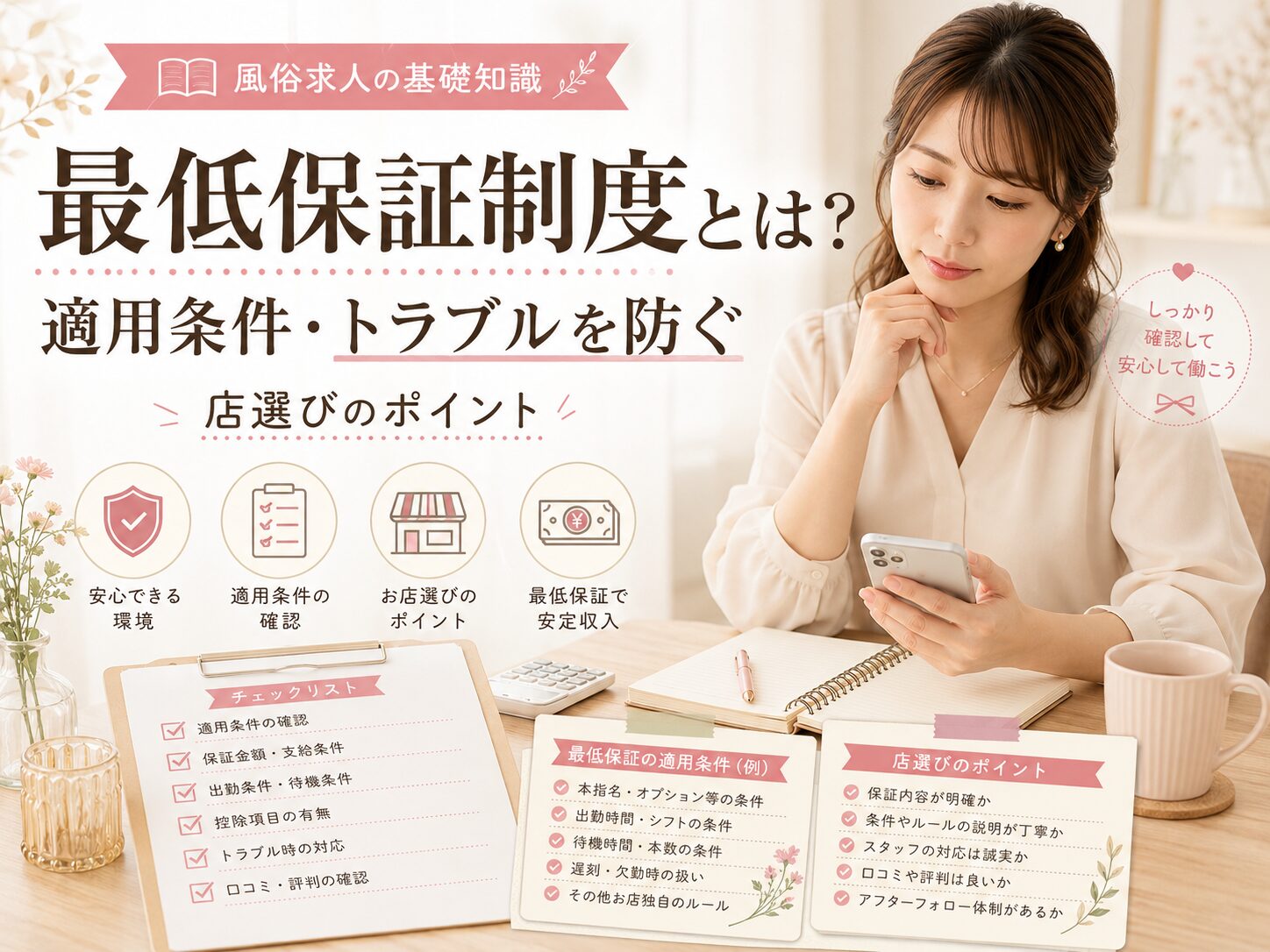 風俗の最低保証制度とは?種類や適用条件・トラブルを防ぐ店選びのポイント