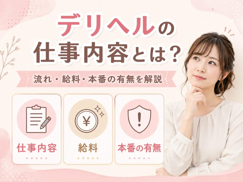 デリヘルの仕事内容とは？流れ・給料・本番の有無を解説