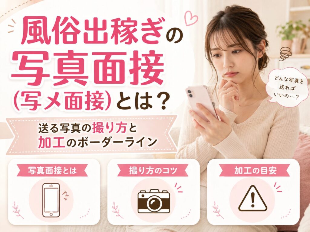風俗出稼ぎの写真面接(写メ面接)とは?送る写真の撮り方と加工のボーダーライン
