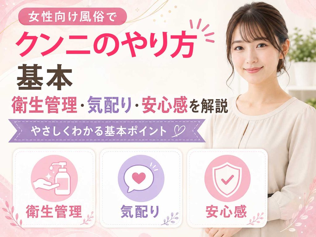 クンニのやり方|女性向け風俗の基本手順と衛生管理