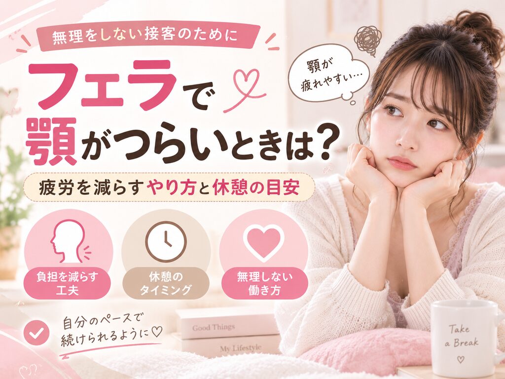 フェラで顎がつらいときは？疲労を減らすやり方と休憩の目安