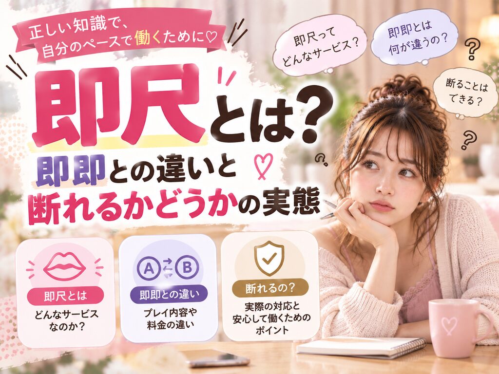即尺とは?即即との違いや断り方・衛生面の注意点