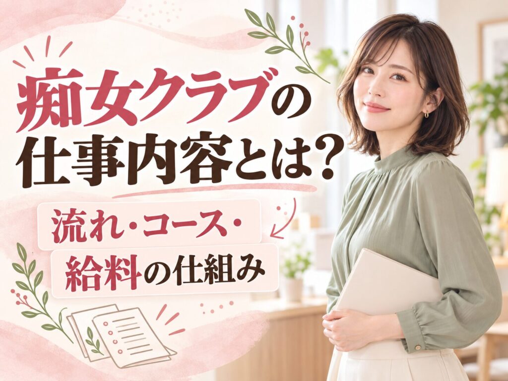 痴女クラブの仕事内容とは？流れ・コース・給料の仕組み