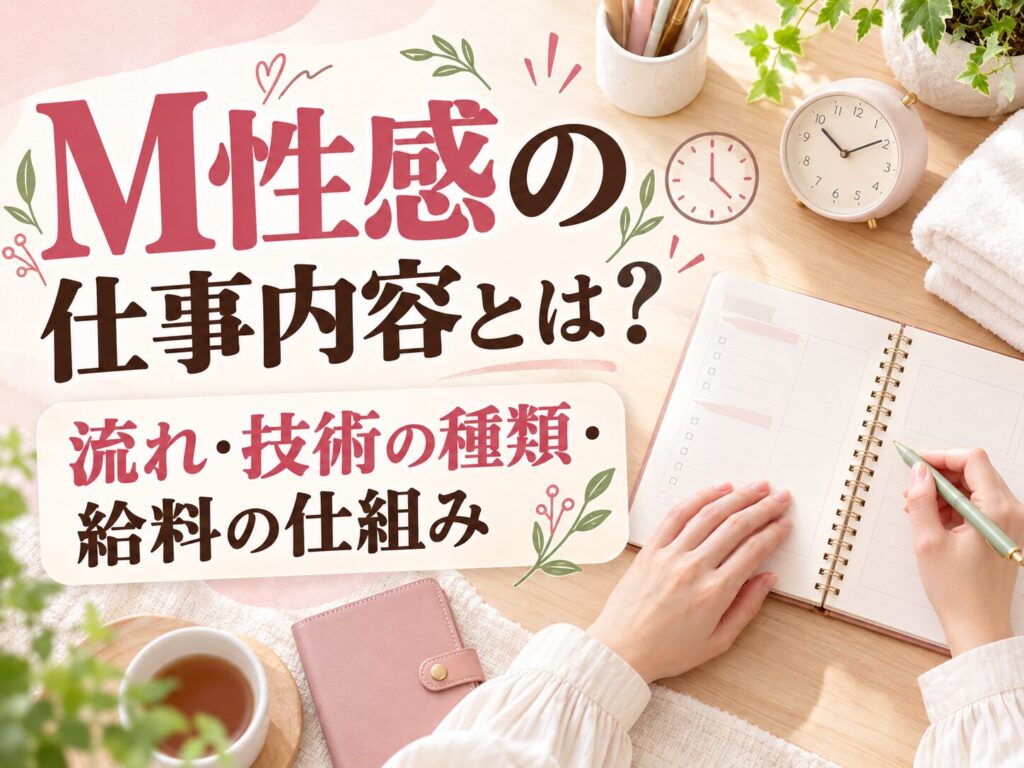 M性感の仕事内容とは?流れ・技術の種類・給料の仕組み